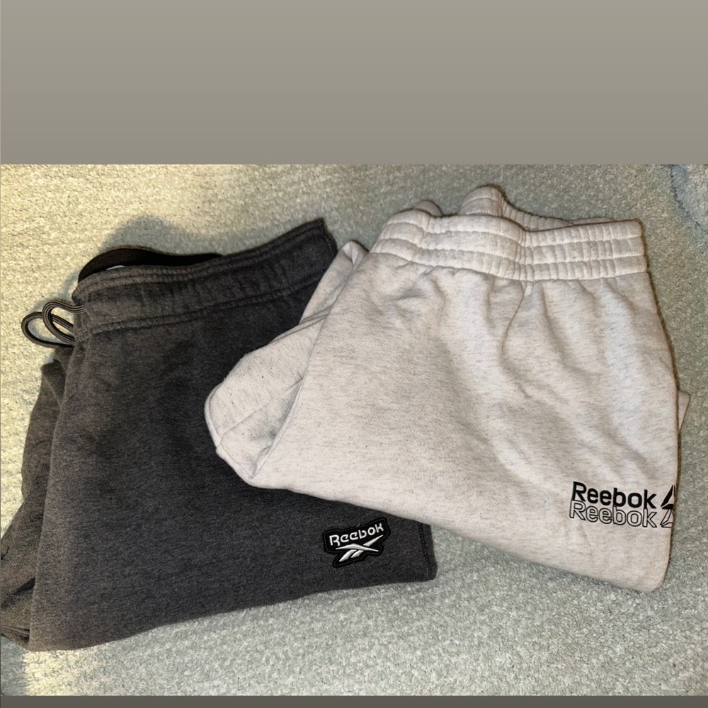 Reebok Men’s Black and Gray Joggers